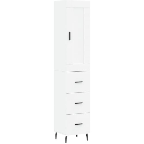 Maison Chic Visoka omara - Komoda - Predalnik bela 34,5x34x180 cm inženirski les, (21719963) Cene