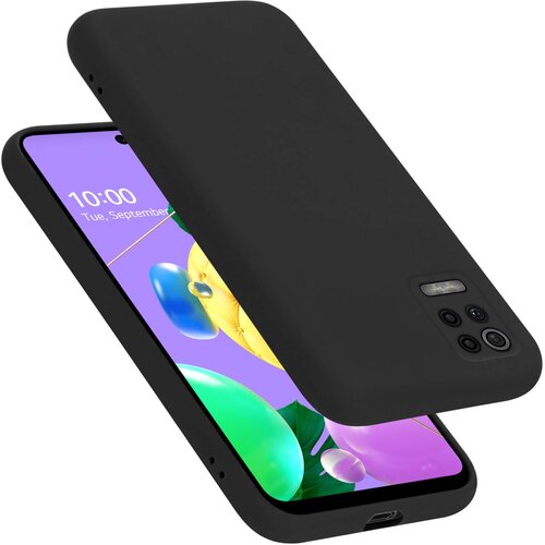 Cadorabo Ohišje je združljivo z LG K52 / K62 / Q52 in tekoča črna barva - Zaščitni ovitek iz prožnega silikona TPU, (20860220) Cene