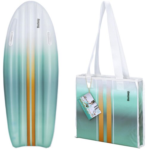  Madrac za plažu s ručkama TAHITI 183 x 71 cm + torba za plažu BESTWAY 42072 Slike
