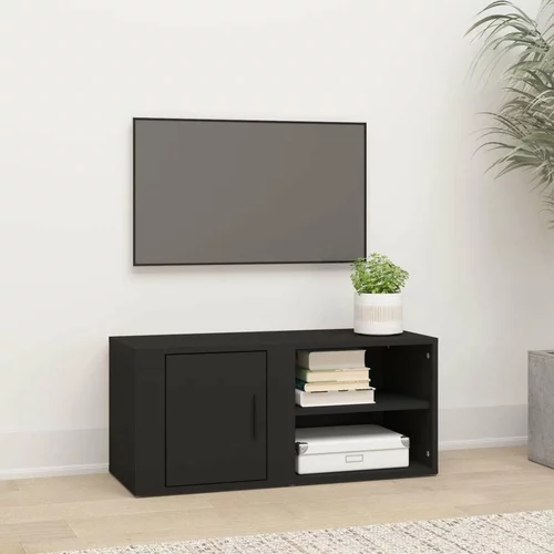 TV ormarić crni 80 x 31 5 x 36 cm od konstruiranog drva