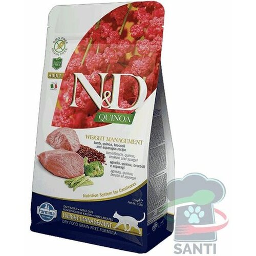 N&d Quinoa Cat Weight Management, Kinoa i Jagnjetina - 1.5 kg Slike