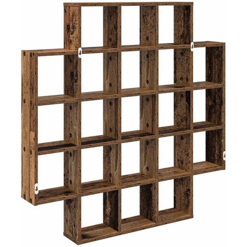  Polica na zidu Staro drvo 100 x 13 x 100 cm Konstruirano drvo Slike