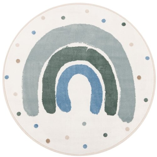 FD Zelena/slonokoščena otroška preproga ø100 cm Joyful Mint – Cene