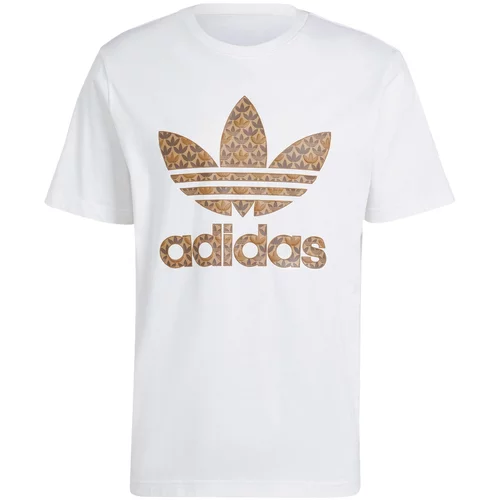 Adidas Majica smeđa / tamno smeđa / bijela