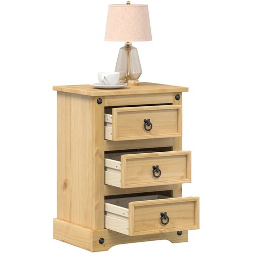 The Living Store Nočna omarica Corona 45x35x64 cm trdna borovina - Nočna Omarica, (21441835) Cene