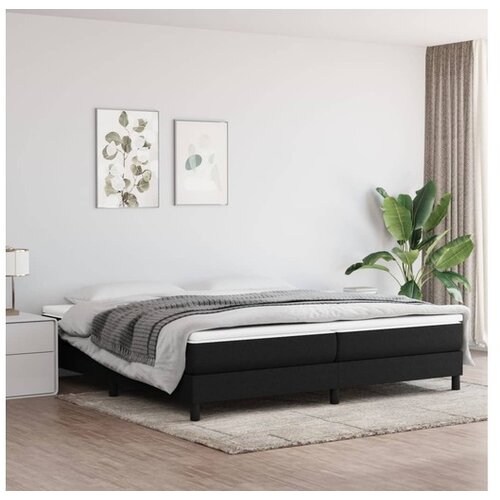  Za krevet s oprugama crni 200 x 200 cm od tkanine Cijene