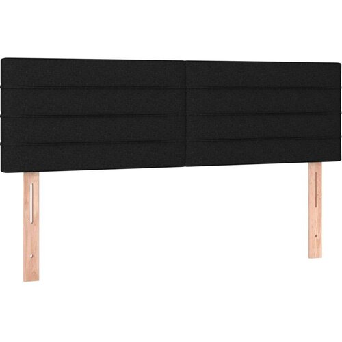  Uzglavlja 2 kom crna 72 x 5 x 78/88 cm od tkanine Slike