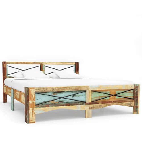 vidaXL Okvir za krevet od masivnog obnovljenog drva 140 x 200 cm Cene