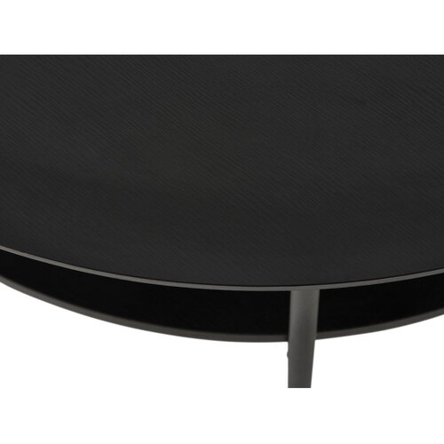 Unique Furniture Črna okrogla klubska mizica &amp;oslash; 80 cm Pensacola &amp;ndash; Slike