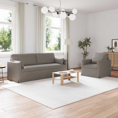  Set sofe 2 pcs Sivo-smeđa 198 x 78 x 80 cm tkanina Cene