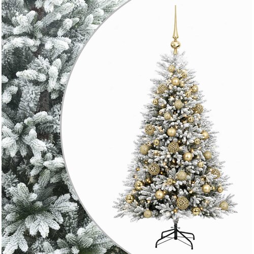  Umjetno božićno drvce s kuglicama 150 cm 150 LED lampica Slike