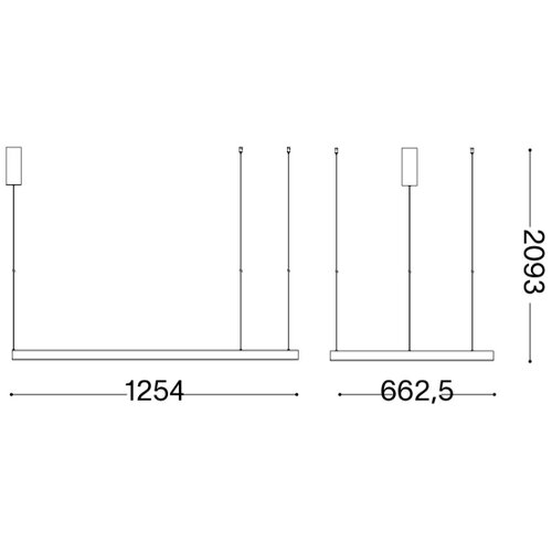 Ideal Lux led luster na sajli waves LED/45W/230V cri 90 bela Slike