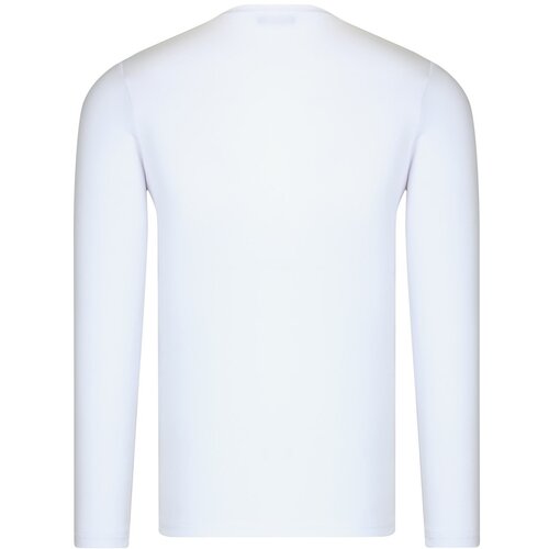 Dewberry DOUBLE SET T8587 V COLLAR MEN'S SWEATSHIRT-WHITE-WHITE Cene