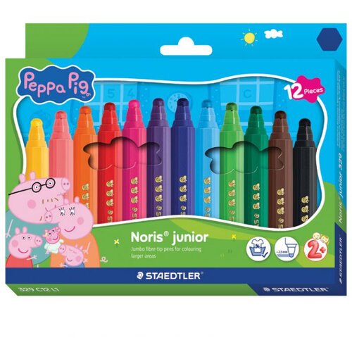 Flomaster &Scaron;KOLSKI 12BOJA JUMBO NORIS JUNIOR PEPPA PIG STAEDTLER 329 C12 L1 Cene