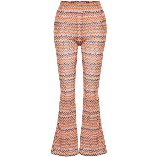 Trendyol Geometric Patterned Knitted Knitwear look Trousers Slike