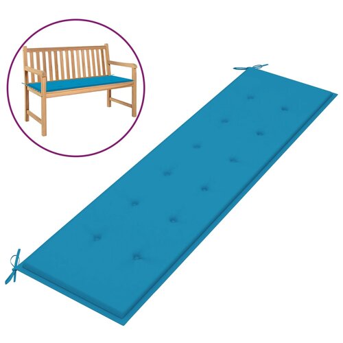 VidaXL jastuk za vrtnu klupu plavi 180x50x3 cm Slike