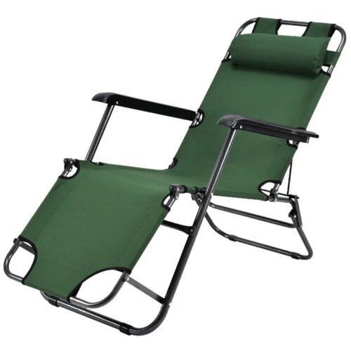  Sklopiva prenosiva kamping ležaljka stolica - velika zelena (178 x 47 CM) Cene
