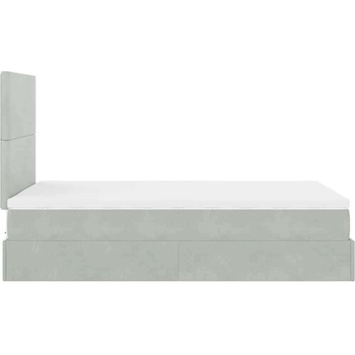 VidaXL okvir kreveta s madracima svijetlosivi 120x200cm bar&amp;scaron;unasti Slike