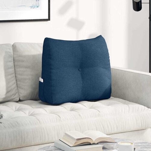 vidaXL Poglavni vzglavnik Modra 60 x 24 x 50 cm blago Cene
