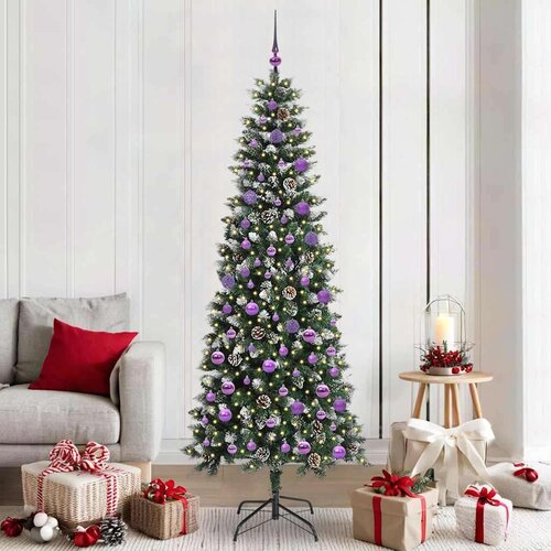 vidaXL Umestno božično drevo med 300 LED Zelena 86 x 86 x 210 cm Cene