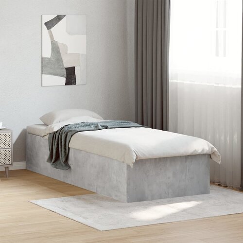 Furnova Posteljni okvir betonsko siv 100x200 cm inženirski les, (21937597) Slike
