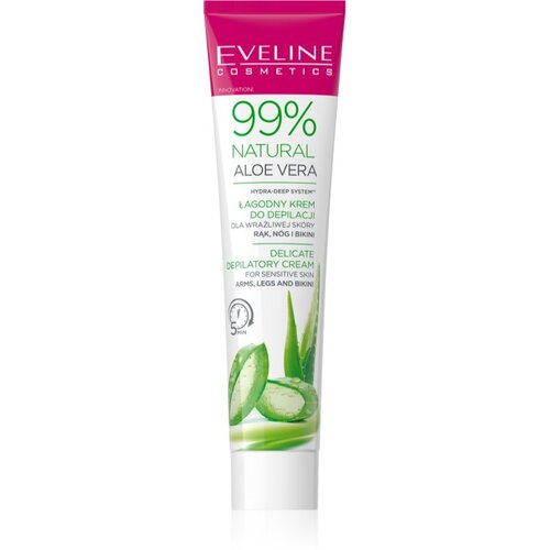 Eveline Cosmetics krema za depilaciju ruku, nogu i bikini zonu osetljiva koža, aloe vera 125ml Slike