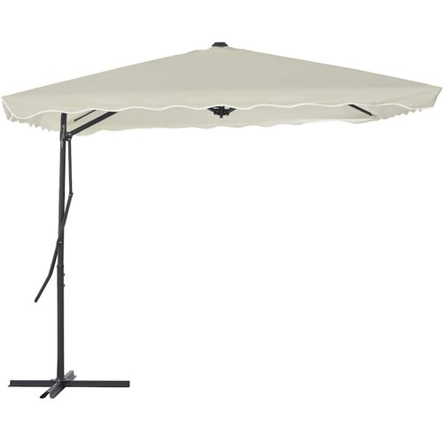  suncobran s čeličnim stupom 250 x 250 cm boja pijeska Slike