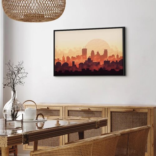  Slika - Heat of the City (1 Part) Wide 120x80 U crnom drvenom okviru Slike