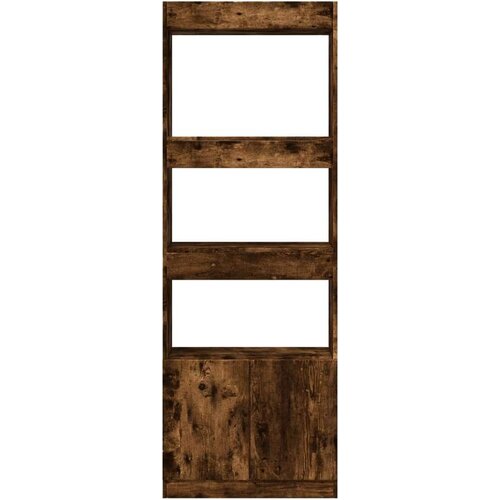vidaXL Visoka komoda Smoked Oak 63x33x180 cm od konstruiranog drva Cene