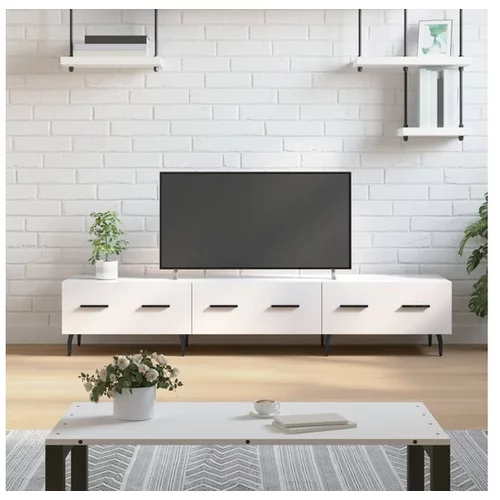 vidaXL TV omarica visok sijaj bela 150x36x30 cm inzenirski l