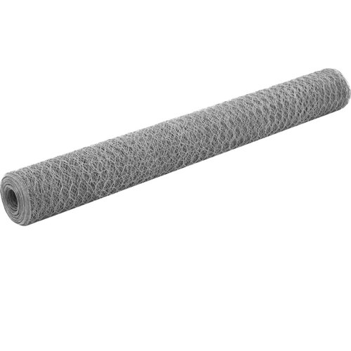 VidaXL Žična mreža za ograjo pocinkano jeklo 25x1,2 m srebrna Slike