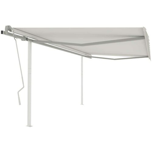  Tenda na ručno uvlačenje sa stupovima 4 x 3 m krem Slike
