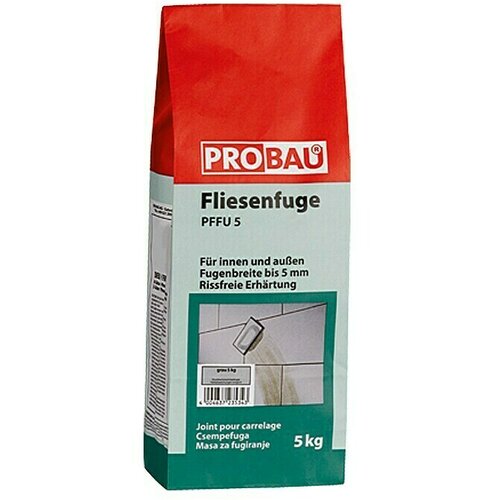 PROBAU Masa za fugiranje za pločice (Sive boje, 5 kg) Cijene