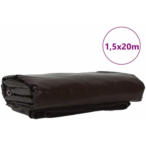  650g / m&amp;sup2; Smeđa 1,5 x 20 m Platno s PVC premazom Slike