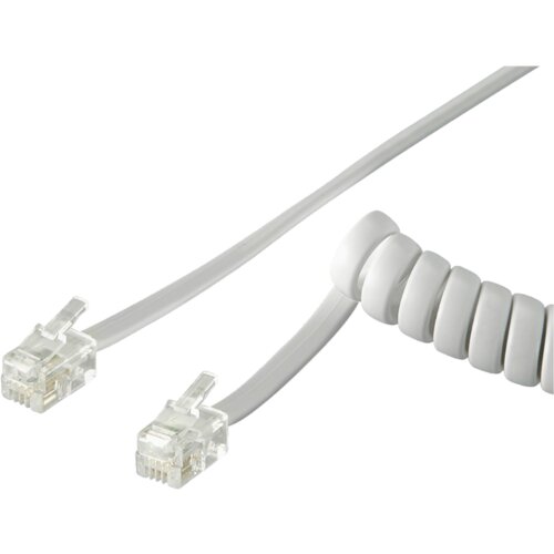 Zed Electronic Telefonski kabl spiralni za slušalicu, 2 m, bijeli, T6-2WB Cijene