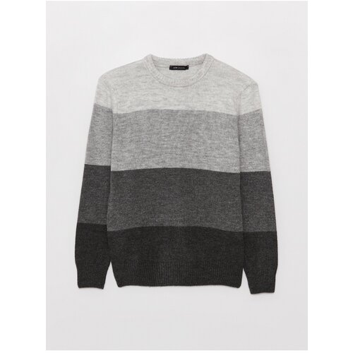 LC Waikiki Crew Neck Long Sleeve Color Block Men's Knitwear Sweater Slike