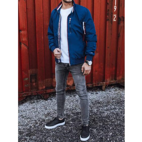DStreet Men's dark blue transitional jacket TX4255 Cene