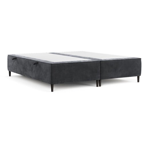 Maison de R&amp;ecirc;ve Antracitno sivi tapecirani bračni krevet s prostorom za odlaganje 180x200 cm Tate &amp;ndash; Slike
