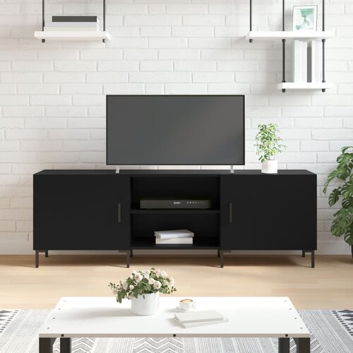 TV ormarić crni 150 x 30 x 50 cm od konstruiranog drva Cene