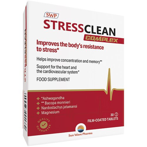 Sun Wave Pharma Stressclean Complex, 30 tableta Slike