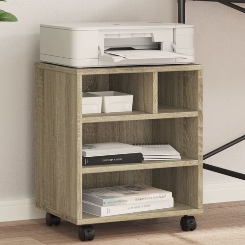 vidaXL Stojalo za tiskalnik s kolesi sonoma hrast 41x32x48 cm Cene