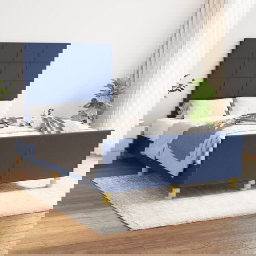 Furnova Posteljni okvir brez vzmetnice moder 120x190 cm blago, (21934825) Slike