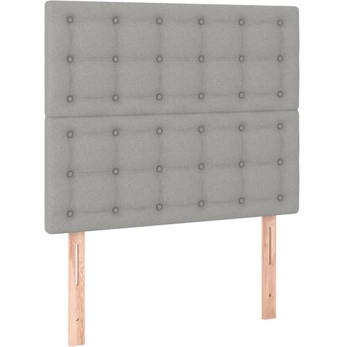  LED uzglavlje svjetlosivo 100x5x118/128 cm od tkanine Slike