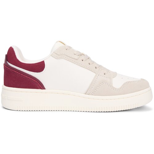 Tommy Jeans Nizke superge &amp;#039;TJW RETRO BASKET SNEAKER&amp;#039; bež / ecru / mornarska / bordo Slike