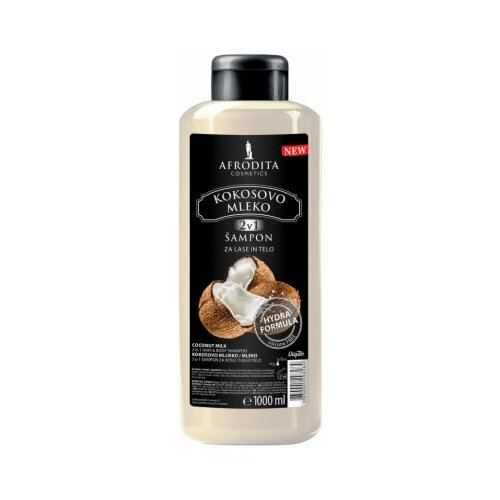 Afrodita Cosmetics kokosovo mleko šampon 1L pvc Slike
