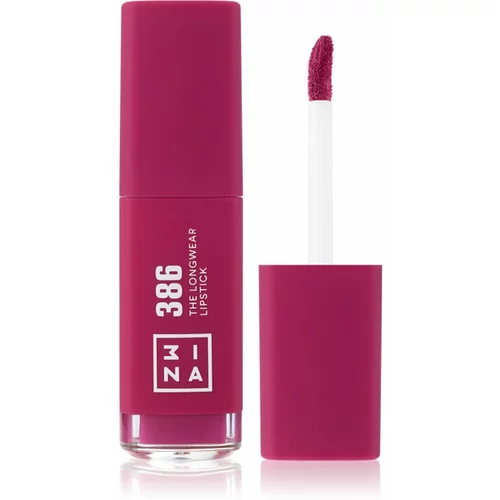3INA The Longwear Lipstick dugotrajni tekući ruž za usne nijansa 386 - Bright berry pink 6 ml