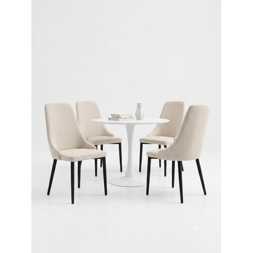 L_Decor SET 4 TRPEZARIJSKE STOLICE PIANO BEŽ Cene
