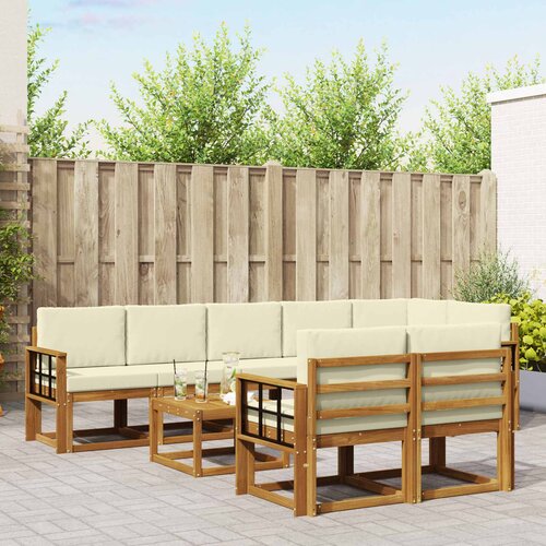  Set vanjskih sofa 9 kom. Prirodna i krem Cene