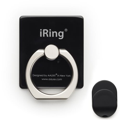 AAUXX iRing Black - 3v1 ročno varovalo, stojalo in avto nosilec za telefone in tablice črn, (21313652) Slike