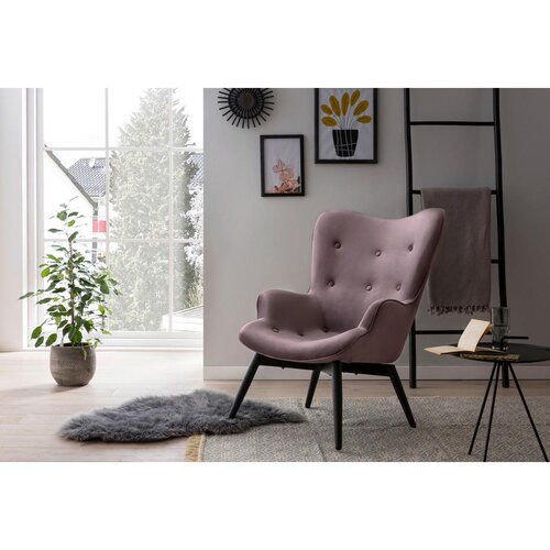Livetastic FOTELJ, roza tekstil Slike